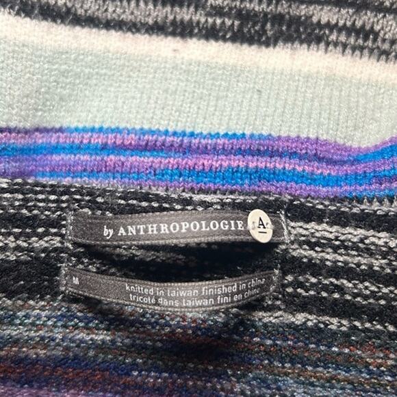 Anthropologie Turtleneck Colorblock Knit Indie Tunic Top Sweater Size M - Picture 8 of 13